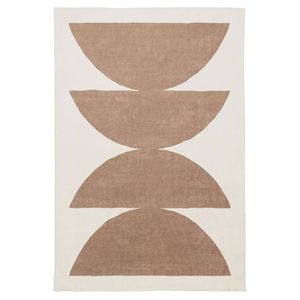 Loopsie-290cm X 200cm-ludlow Beige Printed Washable Rug