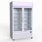 Thermaster 730L Two Glass Door Colourbond Upright Drink Fridge  - Commercial Drink Fridges (LG-730P)