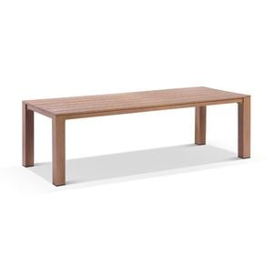 Entertainer 2.45m Outdoor Aluminium Dining Table Mahogany