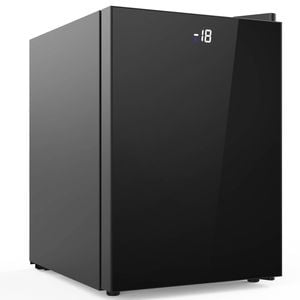 Advwin 60L Mini Upright Freezer Digital Display Freezer Compact Freezer Home Dorm Commercial Freezer Black