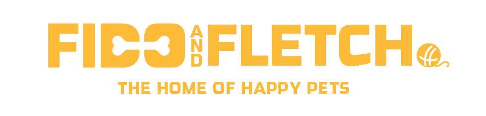 fido and fletch brand logo in orange and yellow colourway 