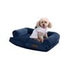 Charlie's Corduroy Dog Sofa Bed Navy - Small