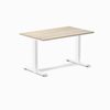Desky Fixed Height Classic Oak Melamine Desk 120x75cm White Leg