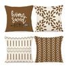 Catzon 4 Pcs Modern Throw Pillow Covers Geometric Flower Pattern for Couch