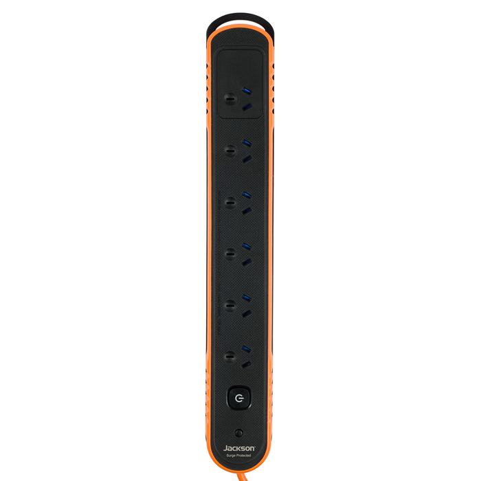 Jackson Rugged Plus 6 Outlet Powerboard With Switch & Wrap