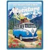 Nostalgic-art Large Sign Vw Bulli Ready For A New Adventure 30x40x0.5cm