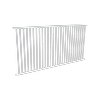 ProtectorAl 2400 x 1200mm Pearl White Aluminium Flat Top Pool Fence Panel