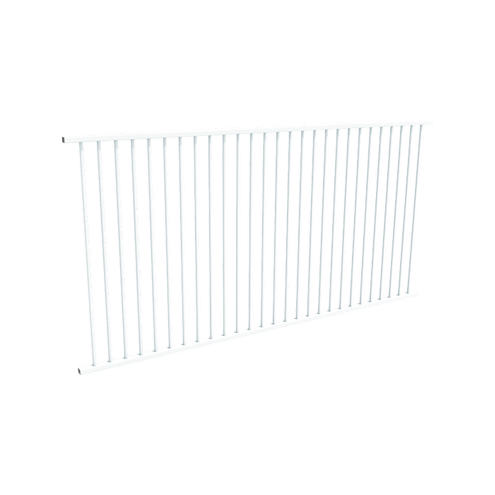 ProtectorAl 2400 x 1200mm Pearl White Aluminium Flat Top Pool Fence Panel