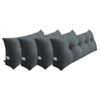 SOGA 4x 120cm Dark Grey Wedge Pillows