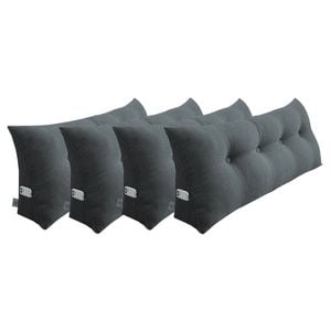 SOGA 4x 120cm Dark Grey Wedge Pillows
