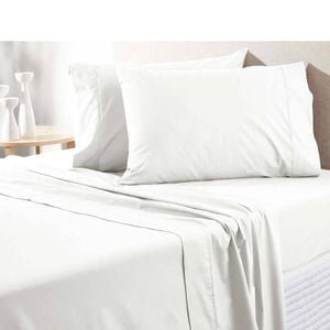 Bloomington Premium Collection 300TC Pure Cotton Sheet Set 50cm Mega Wall King White