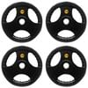 4pk Olympic Rubber Grip Plate Weight Lift Home Gym Exercise 1.25kg