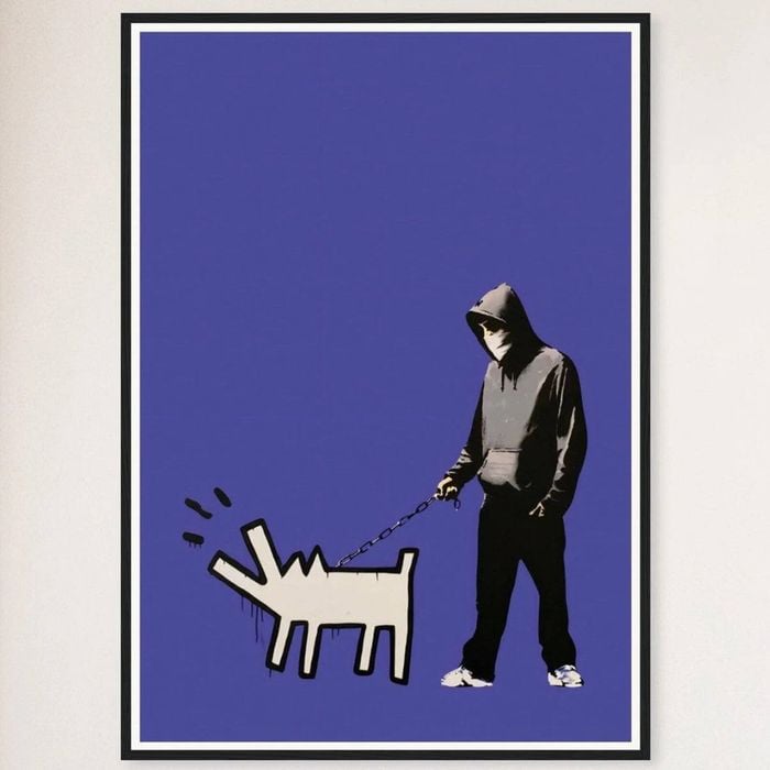 Galrie Banksy Choose Your Weapon Purple Poster Print 2010 -Edgy Art for Your Collection, Black Frame, A1 60 x 84cm (23 x 33inch)