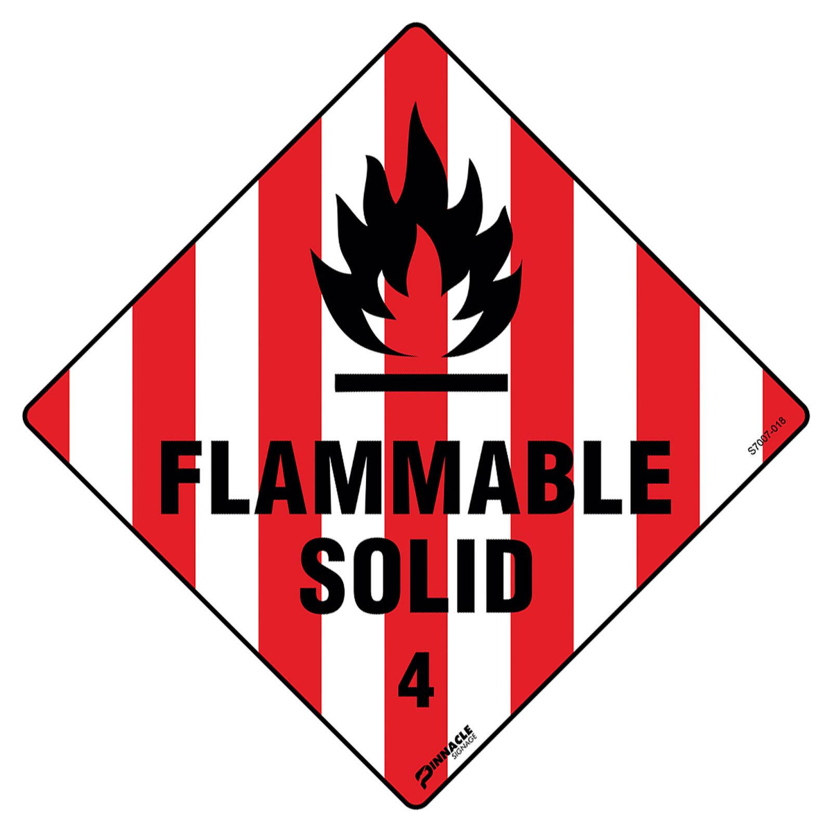 Pinnacle 270 x 270mm Metal Flammable Solid 4 Sign - Bunnings Australia