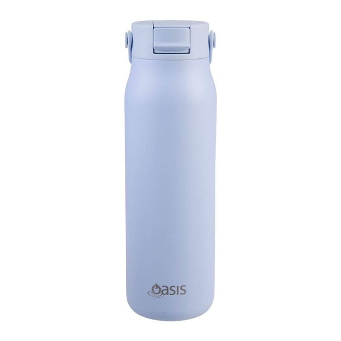 Oasis Ceramic Lined Stainless Steel Double Wall Insulated Sorrento Sipper Bottle 900ml - Periwinkle