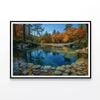 Autumn Trees Reflected In Water  Print 100% Australian Made 90x60cm  (Poster)