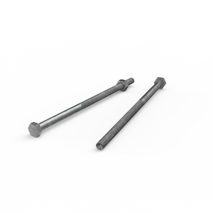 ZENITH M6 x 130mm Hot Dip Galvanised Hex Head Bolts and Nuts - Each