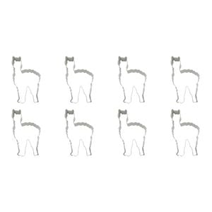 8PK R&M Llama Cookie Cutter Polyresin Coated Steel 10.2cm - White