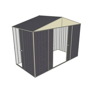 Build-a-Shed 3.0 x 1.5 x 2.3m Triple Sliding Door Narrow Shed - Grey