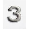 Sandleford Numeral "3" 50mm Self Adhesive Stainless Steel