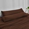 Dreamaker Superfine Washed Microfibre Body Pillowcase Twin Pack - Chocolate