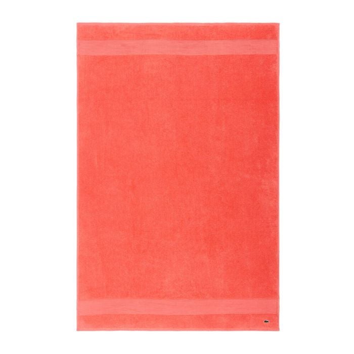 Lacoste L Lecroco Bath Sheet Absorbent 100% Cotton 600gsm 100x150cm Red