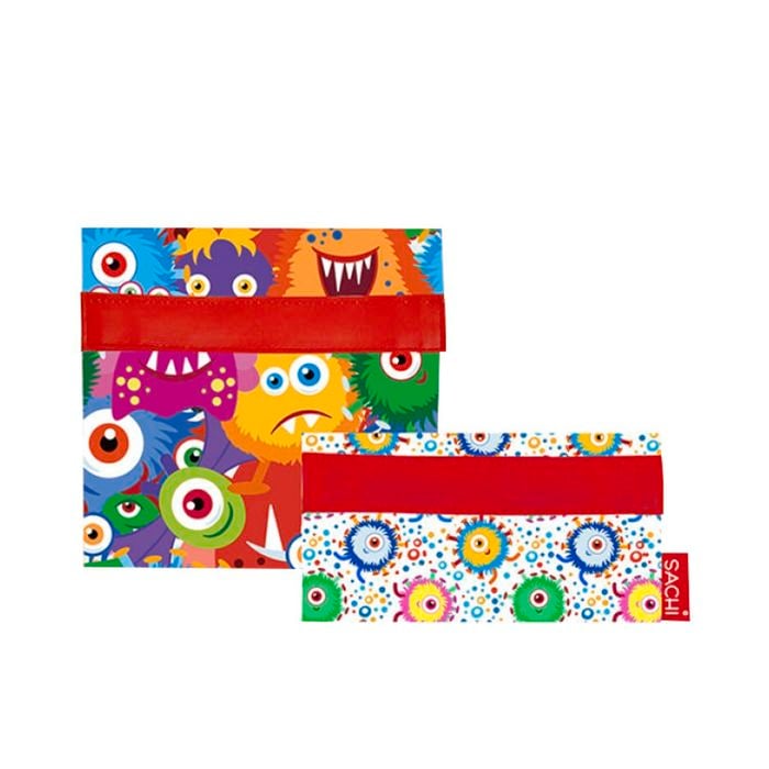 Sachi Lunch Pockets Set 2pc Monsters
