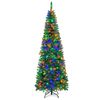 Costway 229cm Xmas Pencil Tree 350 Colorful LED Lights Christmas Decoration Tree