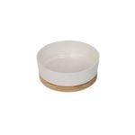 Baxter Bone Small White Two Tone Melamine Bamboo Pet Bowl