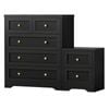 ALFORDSON 5 Chest of Drawers Bedside Table Set Black