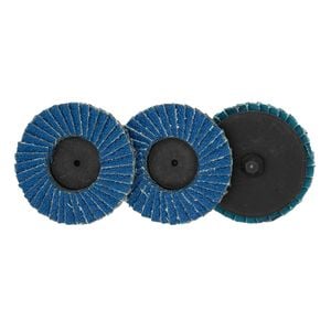 Josco 50mm 60 Grit Quick Change Zirconia Flap Discs - 3 Pack
