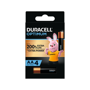 Duracell AA Optimum 4 Pack Batteries