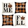 Catzon 4 Pcs Linen Throw Pillow Covers Autumn for Home