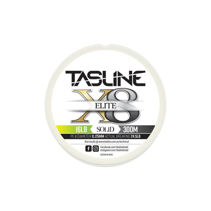 Tasline Elite White 300m Braid Fishing Line 16lb