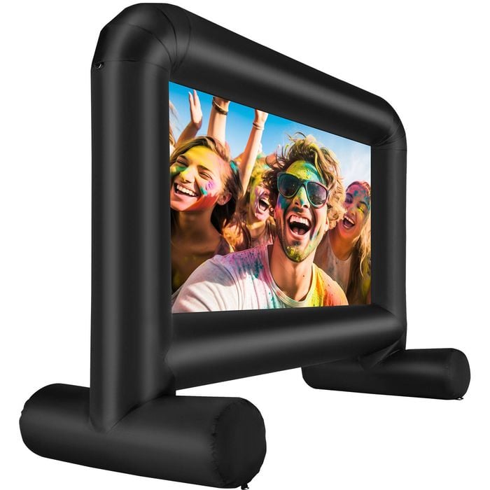 VEVOR 340x260cm Inflatable Movie Screen Black for Outdoor Parties Backyard Movie Night