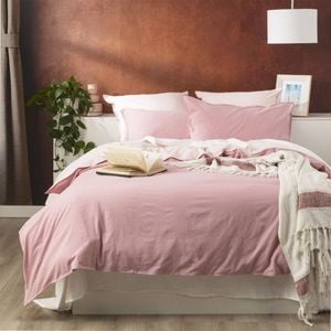 Renee Taylor Essentials Rose Stone Washed Quilt Cover Set
