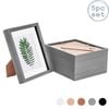 Nicola Spring Acrylic 3d Box Photo Frames With 5" X 7" Mounts - 8" X 10"  - Grey - Pack Of 5