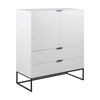 Modern Furniture SVANA Tall Sideboard 100cm - White