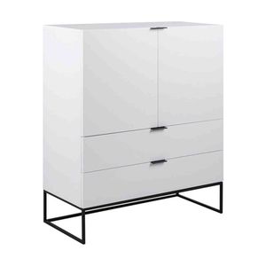 Modern Furniture SVANA Tall Sideboard 100cm - White