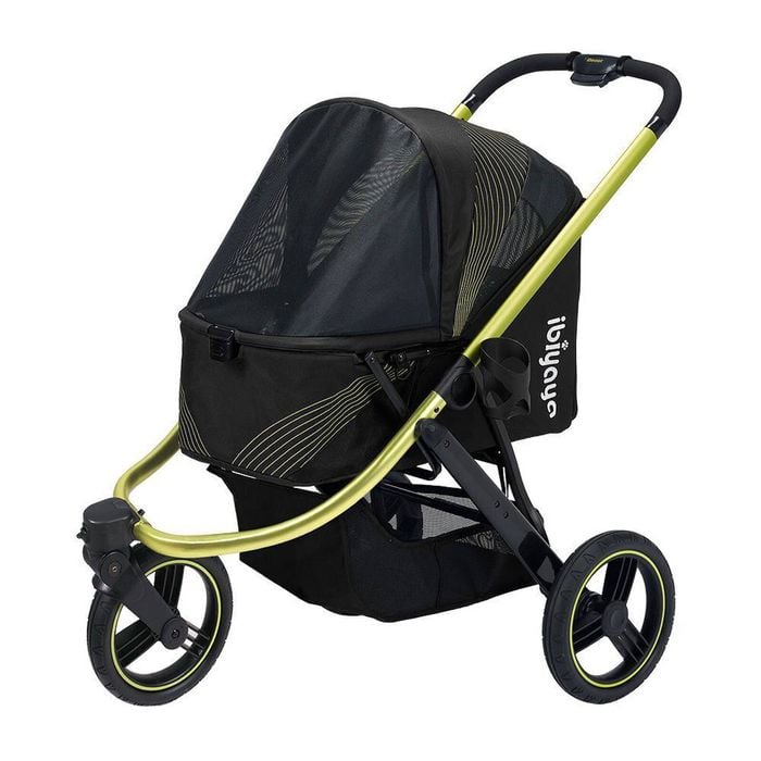 Ibiyaya The Beast Pet Jogging Stroller/Carrier for Pets up to 25kg Jet Black