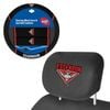 Essendon Bombers Official Afl Steering Wheel Cover And Headrest Covers Combo