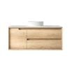 Attica 1200mm Natural Oak Baia Vanity With Carrara Stone Top