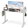 Costway Electric Lift Table Height Adjustable Stand Up Desk 140cm - White