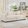 Homfurn 231cm Oversized 2 Seater Sofa, Corduroy Large Sectional Couches, 2 Seater Modern Deep Seat Sofa