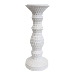 LVD Stoneware Ceramic Cape Cod 31cm Candle Holder - White