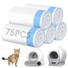 Advwin 75 Count Cat Litter Box Liners Drawstring Garbage Bags