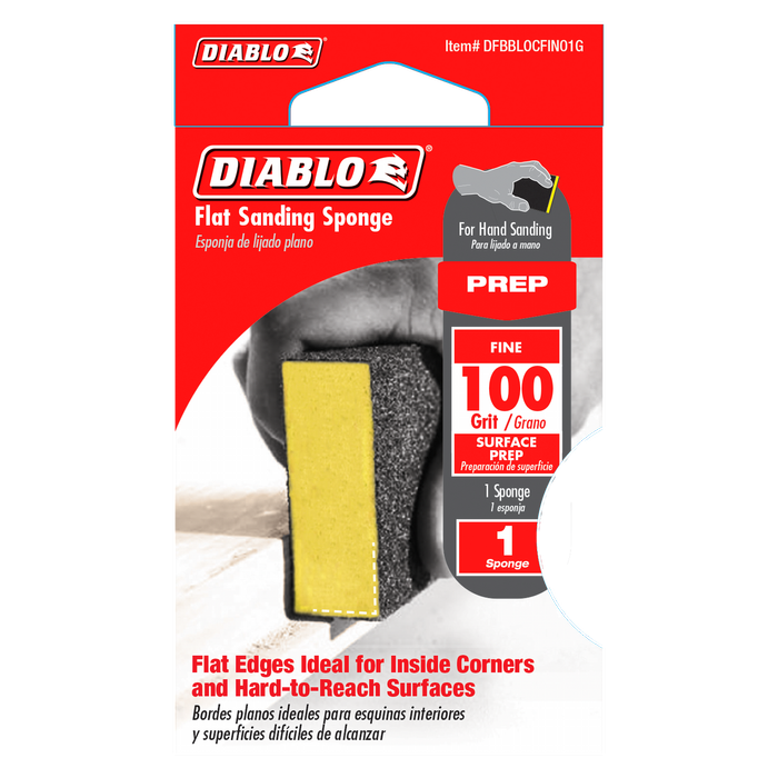 Diablo 100 Grit Paint Prep Flat Sanding Sponge - 1 Pack