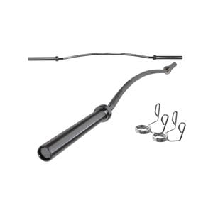Olympic Bow Bar - Bent Squat Shrugs Barbell - 224cm - 20kg - Free Spring Collars