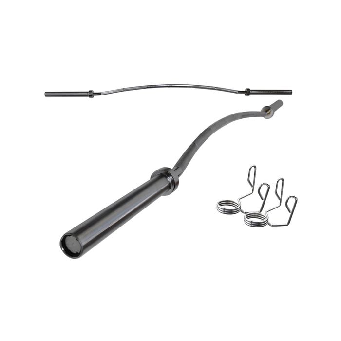 Olympic Bow Bar - Bent Squat Shrugs Barbell - 224cm - 20kg - Free Spring Collars