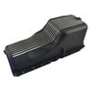 Black Finned Aluminium Oil Pan Sump, Big Block Chev 454 502 572 Gen 5 1991+